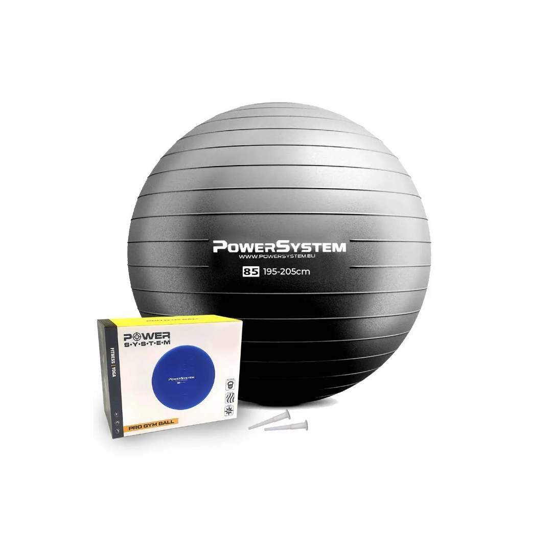 М'яч для фітнесу (фітбол) Power System PS-4018 Ø85 cm PRO Gymball Black