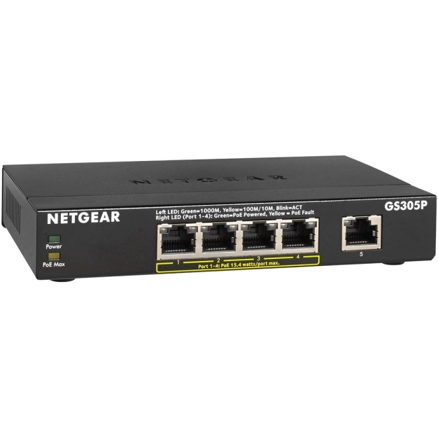 Netgear GS305P 5-портовий гігабітний комутатор Ethern