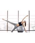 Ball for fitness (fitball) PowerPlay 4001 Ø65 cm Gymball Gray + pump