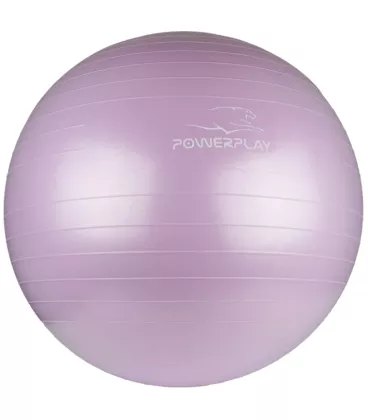 М'яч для фітнесу (фітбол) PowerPlay 4001 Ø65 cm Gymball Ліловий + помпа