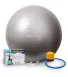 М'яч для фітнесу (фітбол) PowerPlay 4001 Ø75 cm Gymball Сріблястий + помпа
