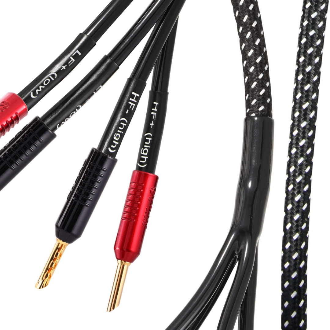 Акустичний кабель Atlas Hyper Achromatic Bi-wire 4-4 3 m з бананами Z plug Акустичний кабель Atlas Hyper Achromatic Bi-wire 4-4 3 m з бананами Z plug