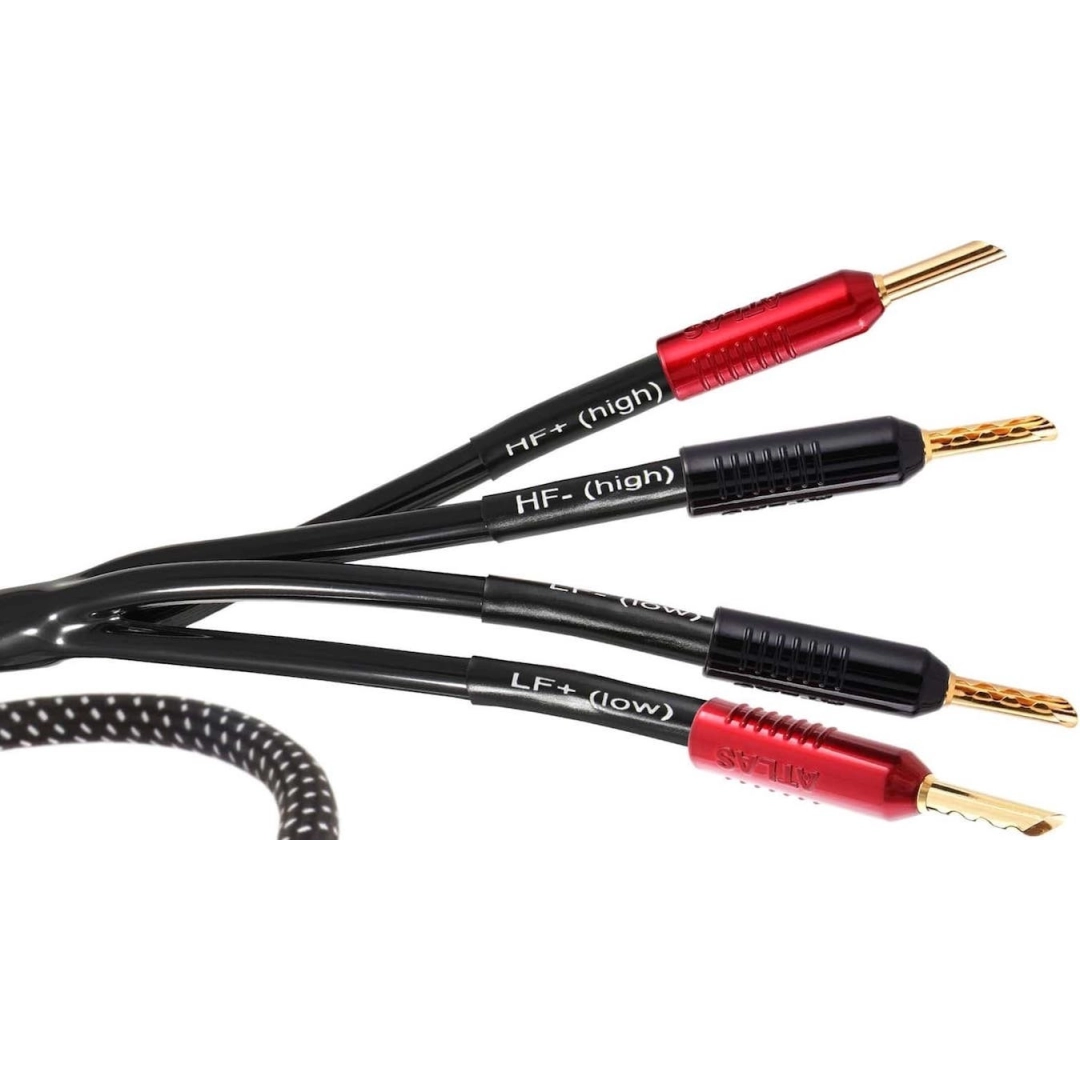 Акустичний кабель Atlas Hyper Achromatic Bi-wire 4-4 3 m з бананами Z plug Акустичний кабель Atlas Hyper Achromatic Bi-wire 4-4 3 m з бананами Z plug