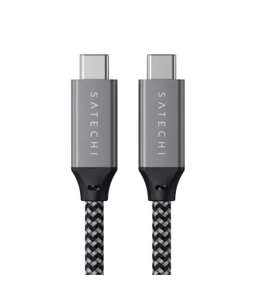 Кабель Satechi USB4 C-C Cable 100W Space Gray (25 cm) (ST-U4C25M)