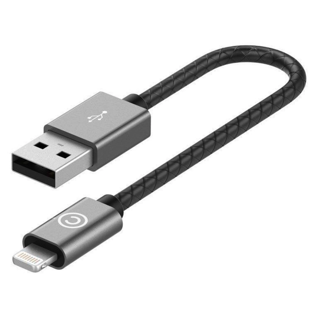 Кабель Lab.C Lightning Leather Cable AL Space Grey (0.15 m) (LABC-510-GR)