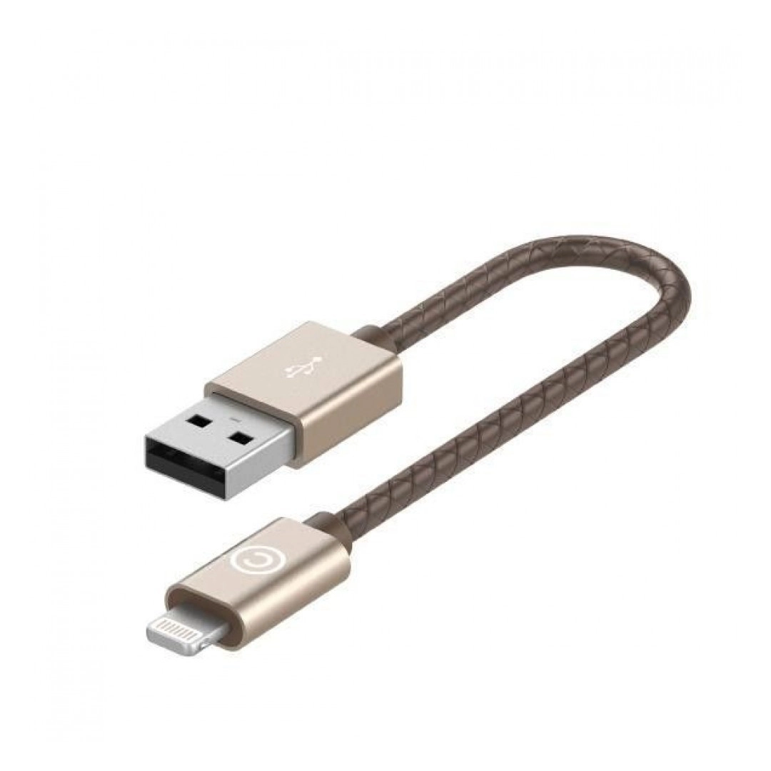 Кабель Lab.C Lightning Leather Cable AL Champagne Gold (0.15 m) (LABC-510-GD)