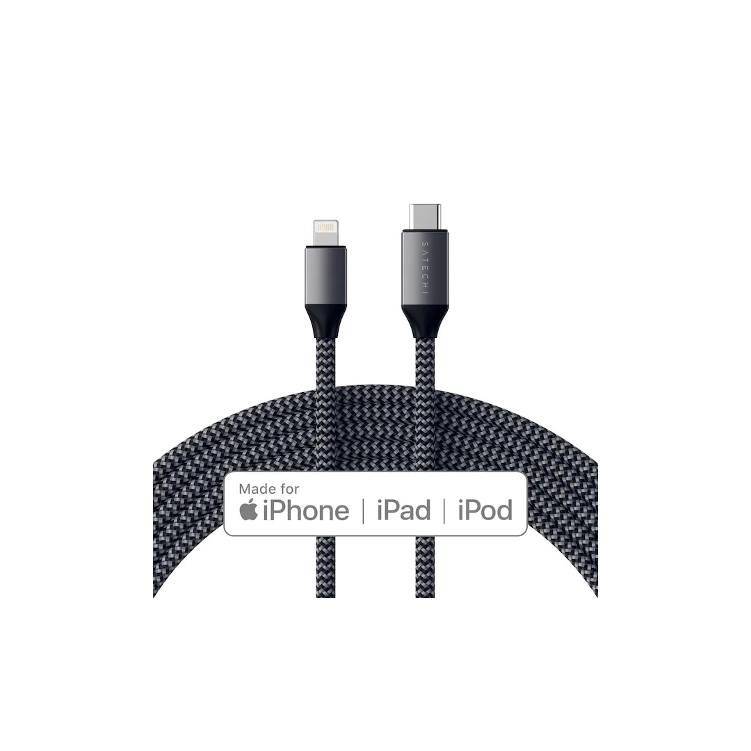 Кабель Satechi USB-C для освітлення Cable Space Gray (1.8 m) (ST-TCL18M)