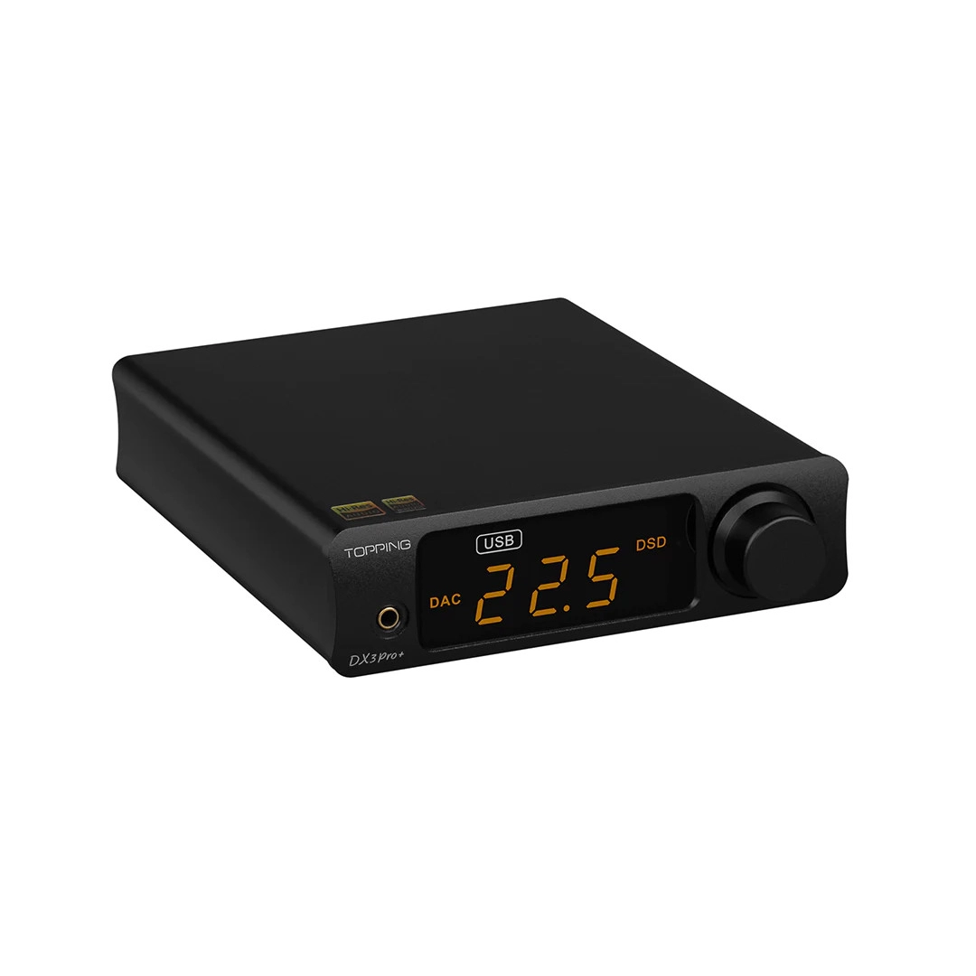 TOPPING DX3 Pro+ Black ES9038Q2M Настільний ЦАП та підсилювач для навушників TOPPING DX3 Pro+ Black ES9038Q2M Настільний ЦАП та підсилювач для навушників