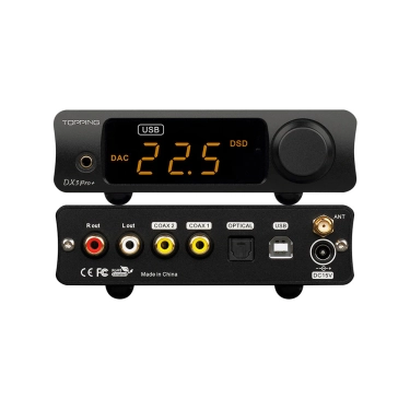 TOPPING DX3 Pro+ Black ES9038Q2M Настільний ЦАП та підсилювач для навушників