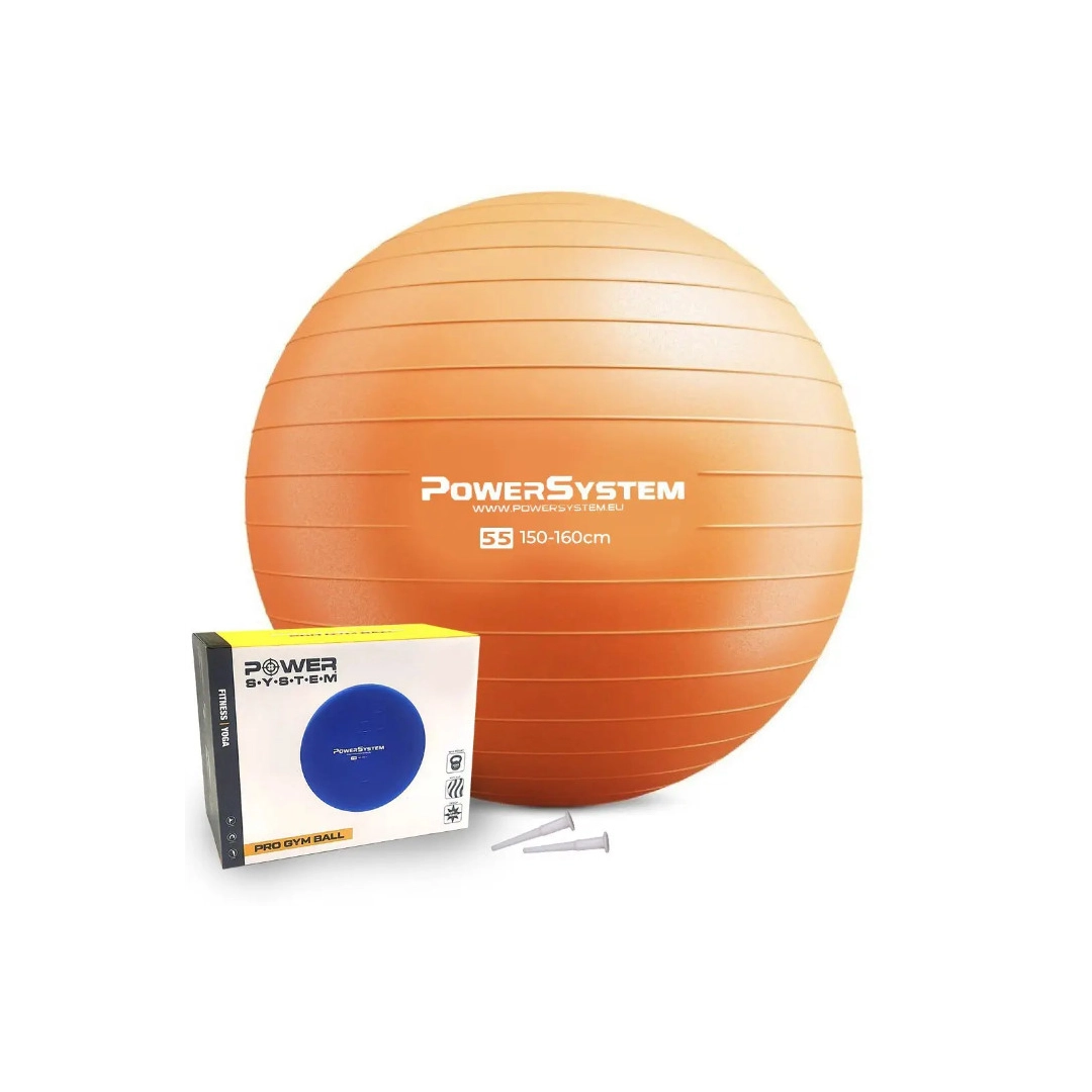 Мяч для фитнеса (фитбол) Power System PS-4011 Ø55 cm PRO Gymball Orangel
