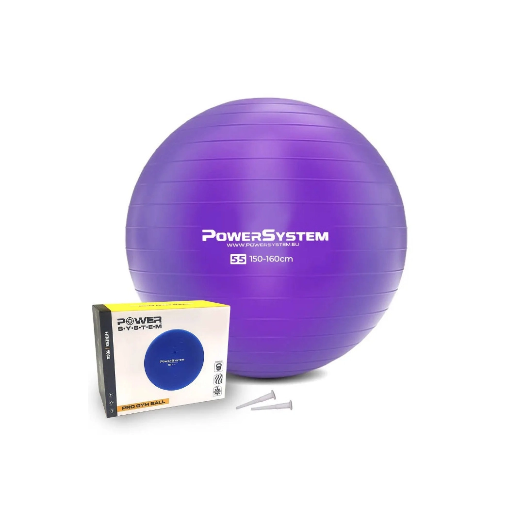 М'яч для фітнесу (фітбол) Power System PS-4011 Ø55 cm PRO Gymball Purple