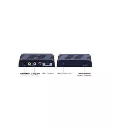 Відео конвертер AV в HDMI AVCom AVC513 CVBS+Audio в HDMI