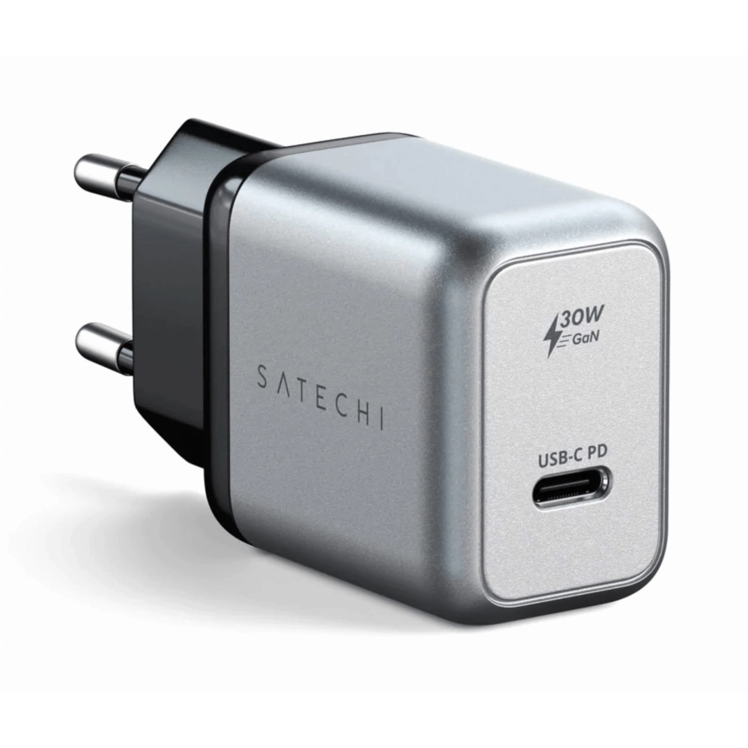 Зарядний пристрій Satechi 30W USB-C PD Gan Wall Charger Space Gray (ST-UC30WCM-EU)