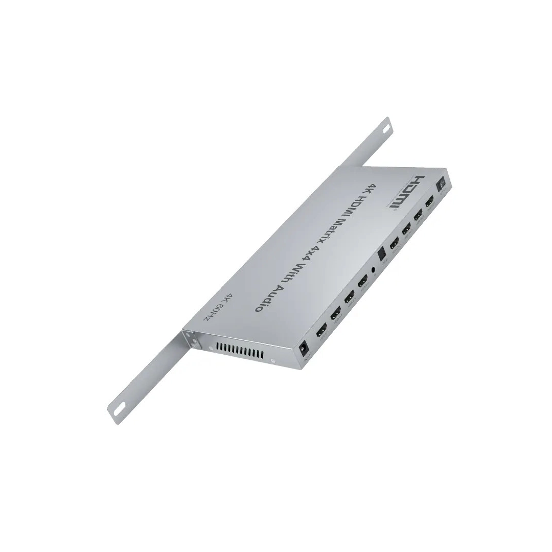 HDMI V2.0 4K матриця 4X4 з підтримкою EDID RS232 з аудіо AirBase HD-MX03 HDMI V2.0 4K матриця 4X4 з підтримкою EDID RS232 з аудіо AirBase HD-MX03