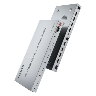 HDMI V2.0 4K матриця 4X4 з підтримкою EDID RS232 з аудіо AirBase HD-MX03