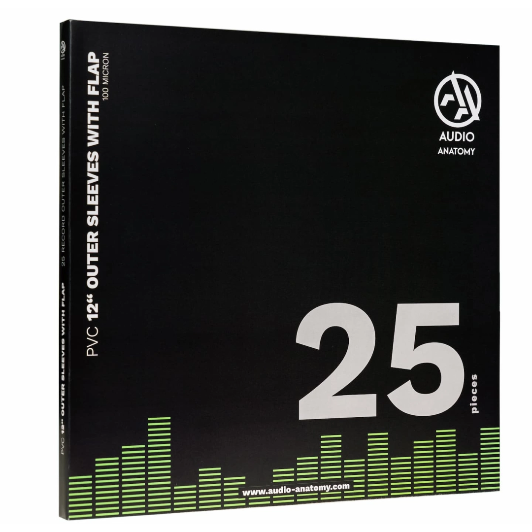 Внешние конверты Audio Anatomy 25 X 12" PVC With Flap Outer Sleeves 100 Micron